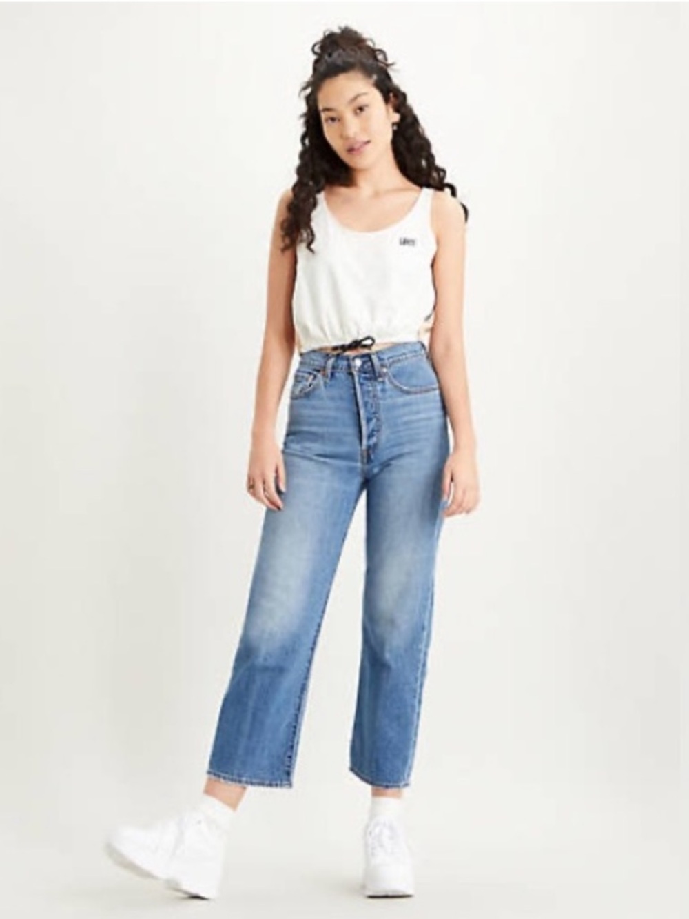 Levi's Ribcage Straight Ankle Jeans Size 29 Haight At The Ready